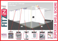 9 sqm corner shell stand 